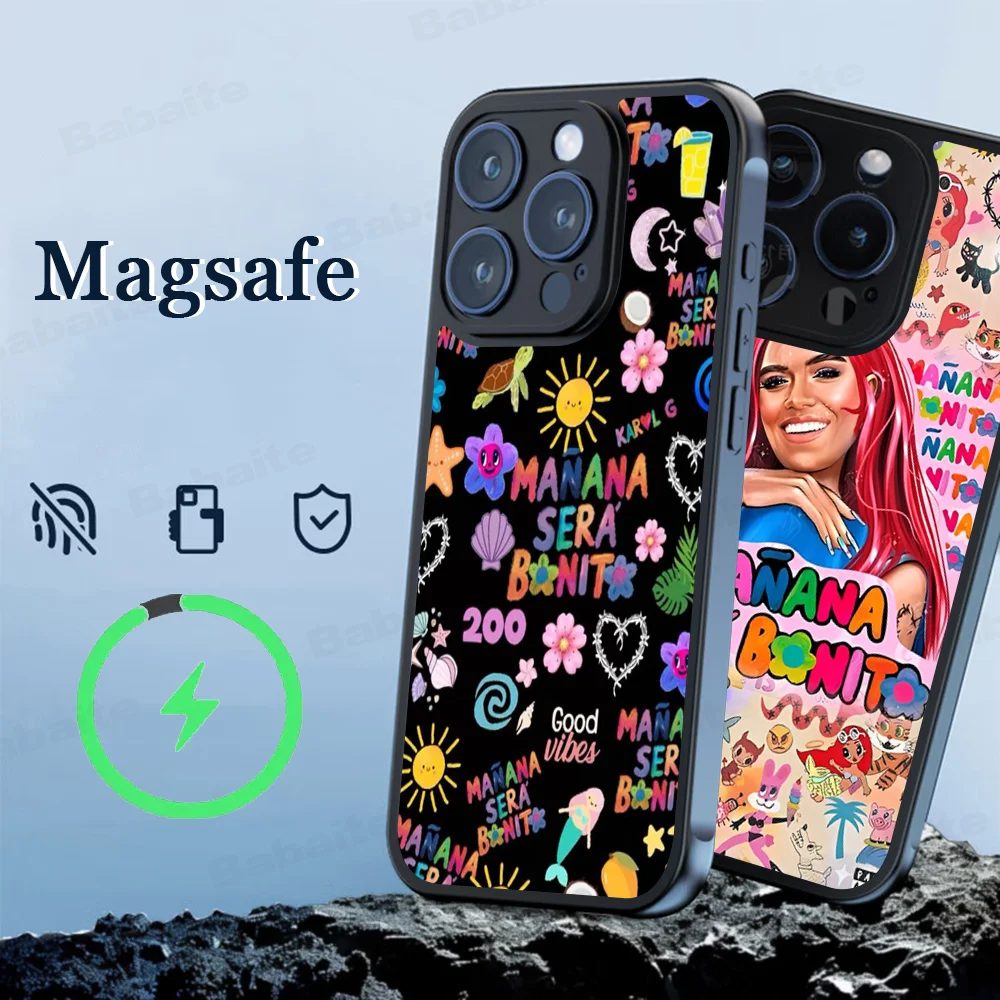 Manana Sera Bonito Karol G Phone Case Magnetic Case For IPhone 16 14 13 12 11 15 Pro Max Plus For Magsafe Wireless Charge Cover