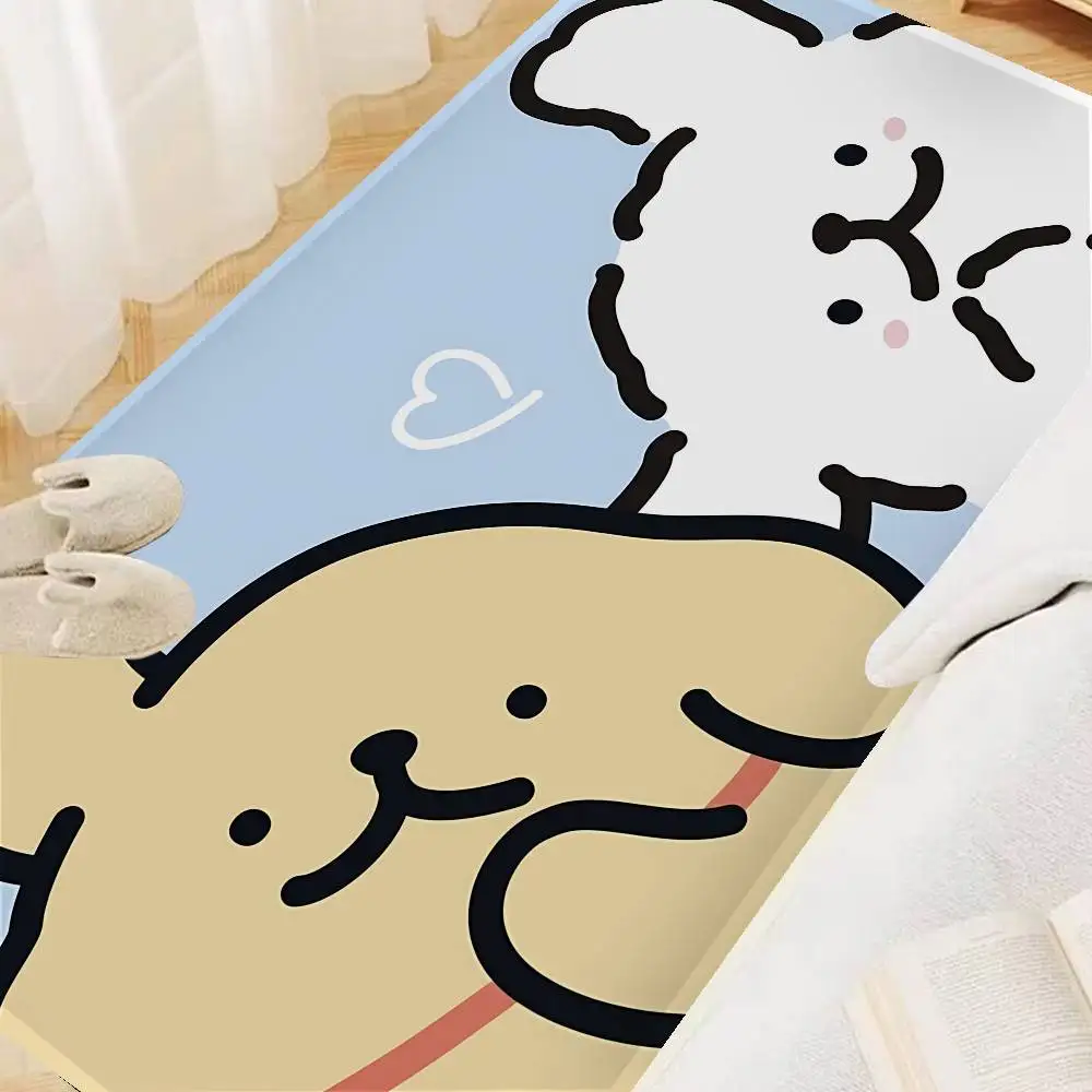 Cute Line Puppy Maltese Entrance Door Mat Nordic Style Home Doormat Bathroom-Toilet Mats Bedroom Hotel Decor Mat