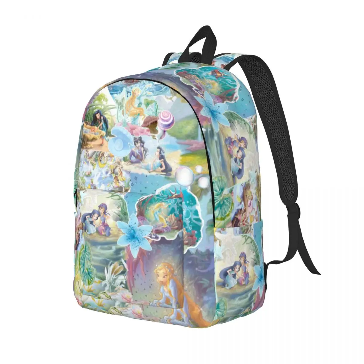 Custom Tinkerbell Wallpaper Travel Canvas Backpack Men Women School Computer Bookbag College Student Daypack Bags