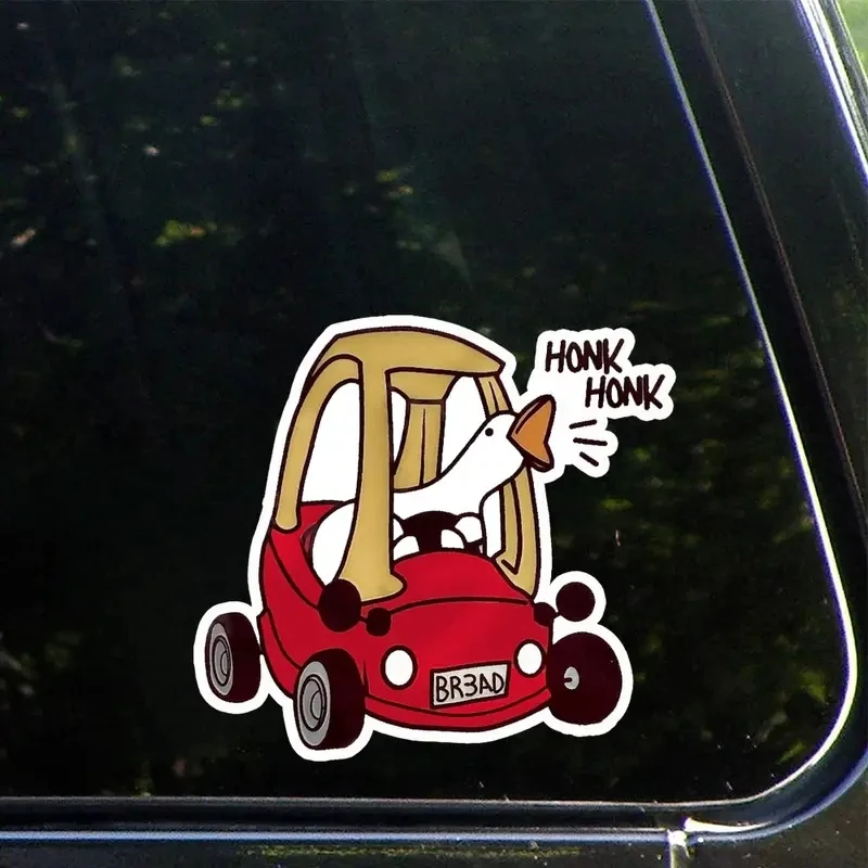 

Funny Honk Goose Cartoon Car Sticker Waterproof Styling Automobiles Motorcycle Exterior Accessories Vinyl Decals Q3