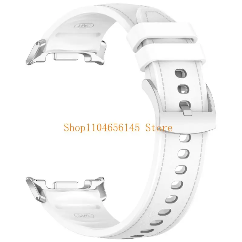 5asd Soft Silicone Leather Straps Breathable Comfortable Design For 40mm 44mm 46mm Smartwatches