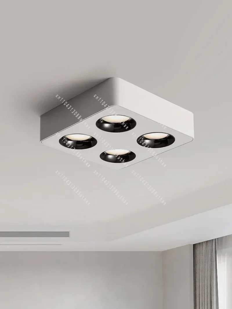 Full Spectrum Eye Protection Four-head Living Room Bedroom Without Main Light Ultra-thin Surface-mounted Downlight