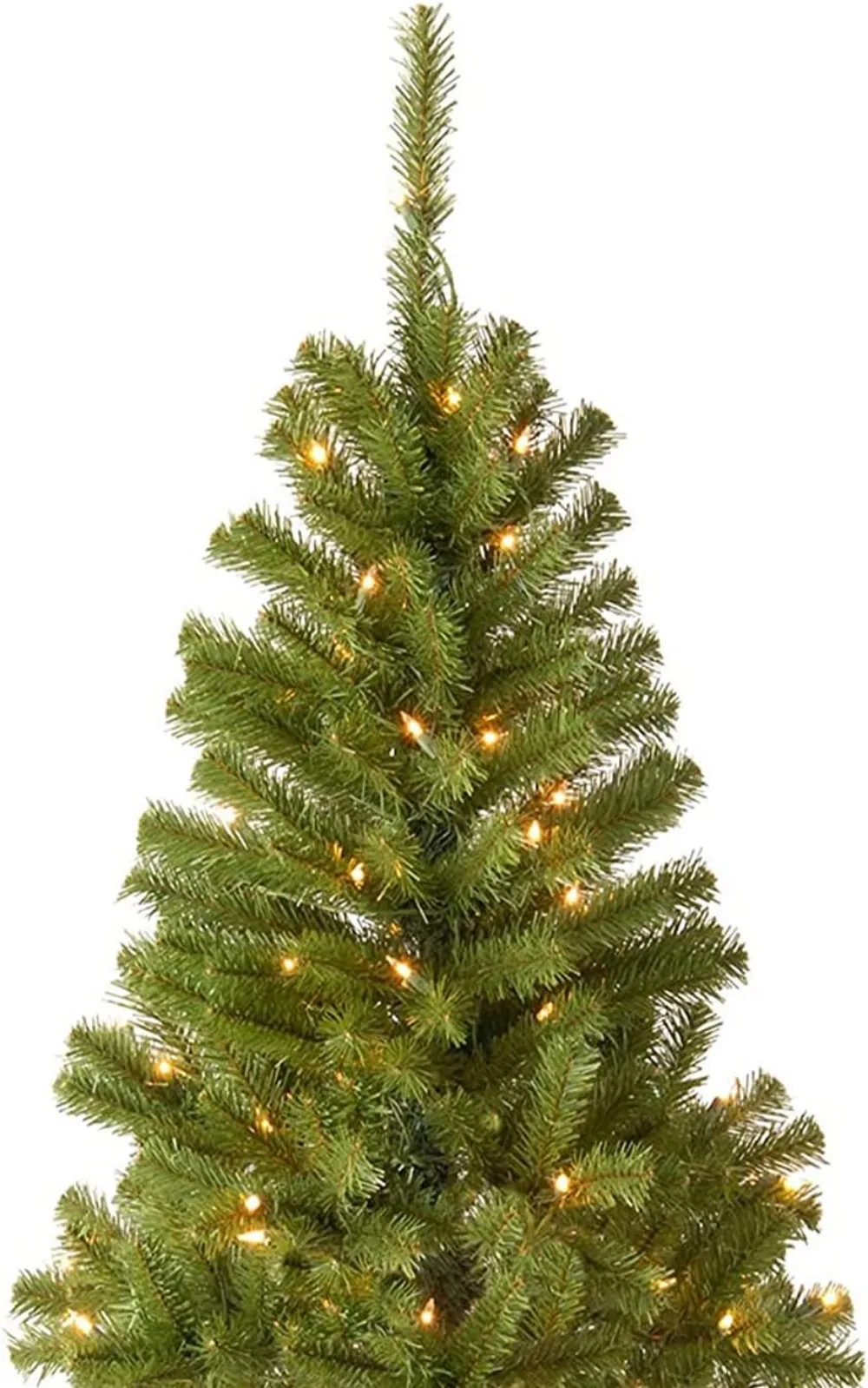 4ft Pre-Lit Artificial Christmas Tree with 100 Clear Lights, 230 Tips, Includes Stand for Easy Setup and Storage