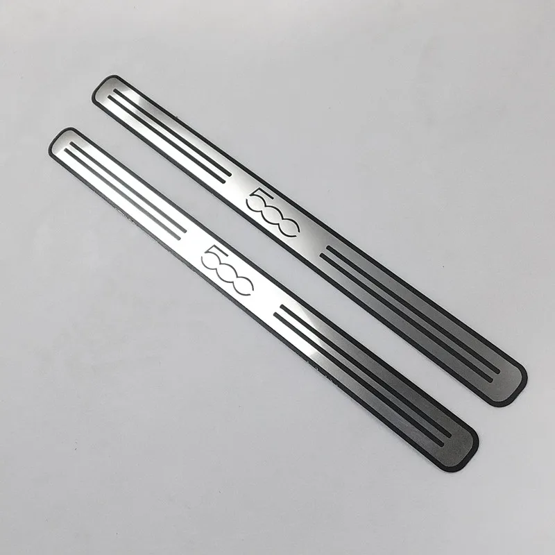 For Fiat 500 500C 500X 500L 2010-2024 Car Accessories Door sill scuff plates thresholds protector car Stickers Welcome Pedal