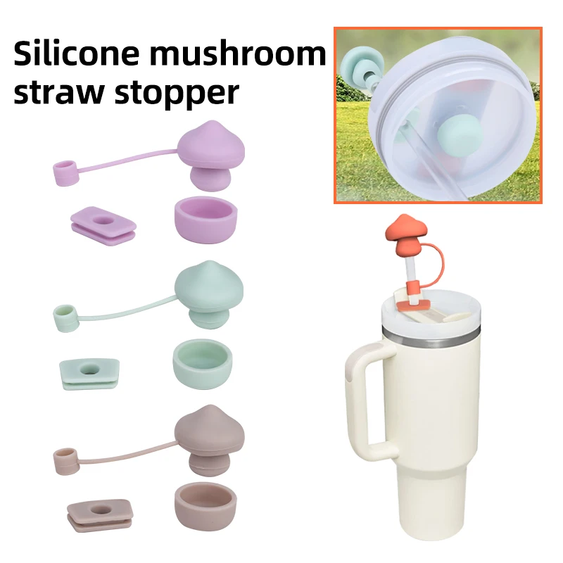 Couvercle de Paille en Silicone, Capuchon de Boisson, Embouts Réutilisables, Protecteur Coloré, Forme de Chambre Plus Lente