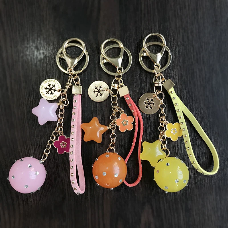 Korean Version of Candy Color Jelly Five-pointed Star Key Chain Car Key Pendant Ladies Bag Pendant Small Gift