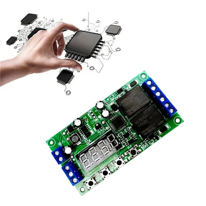 【THANKSGIVING DAY】YF-7 DC7-30V Dual Channel Delay Relay Module Control Switch Multifunctional Pulse Trigger Cycle Timer 0.01S-99
