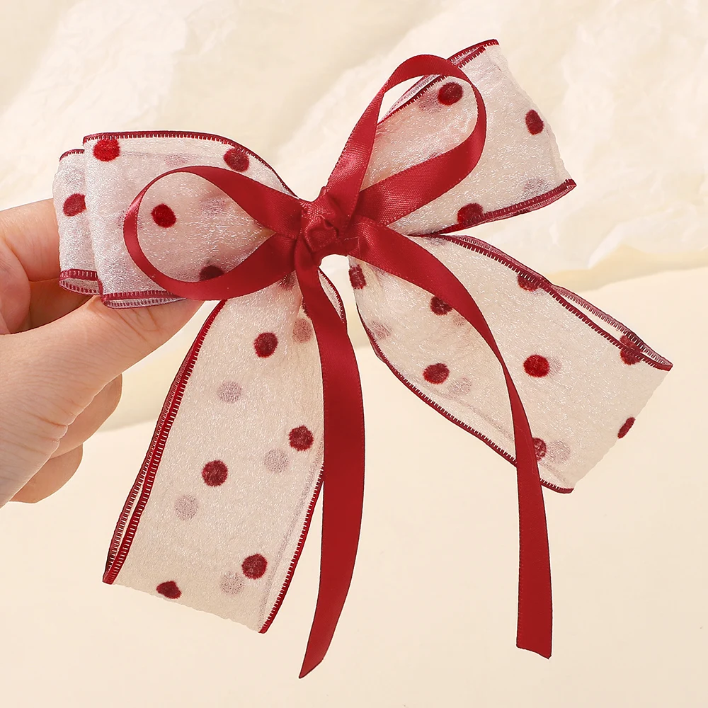 

2pcs/set Cute Red Dots Hairband and Hairclip Ins Style for Children Fashion Gift Party Headwear Birthday Hair Accessories