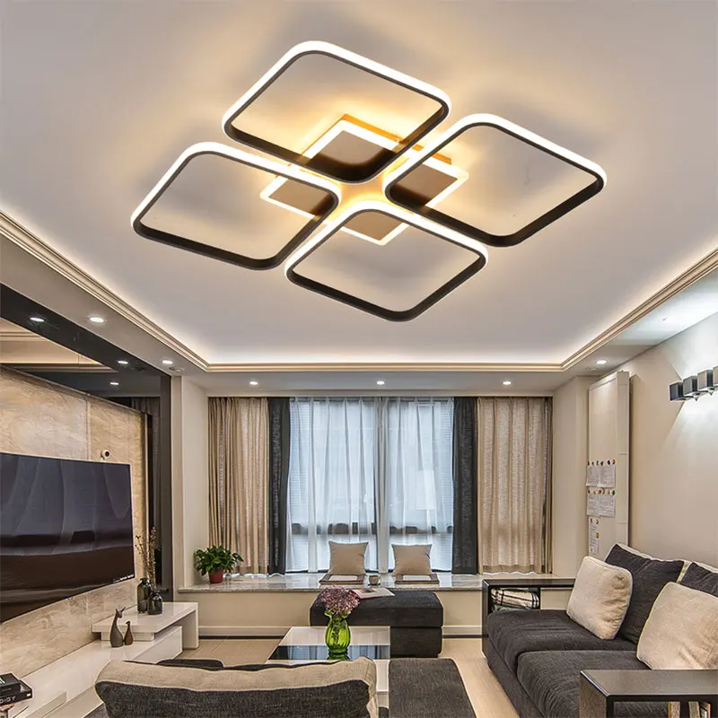 Plafonnier LED au Design Moderne, Luminaire Décoratif de Plafond, Idéal pour un Salon, une Salle à Manger, une Cuisine, une Chambre à Coucher, un