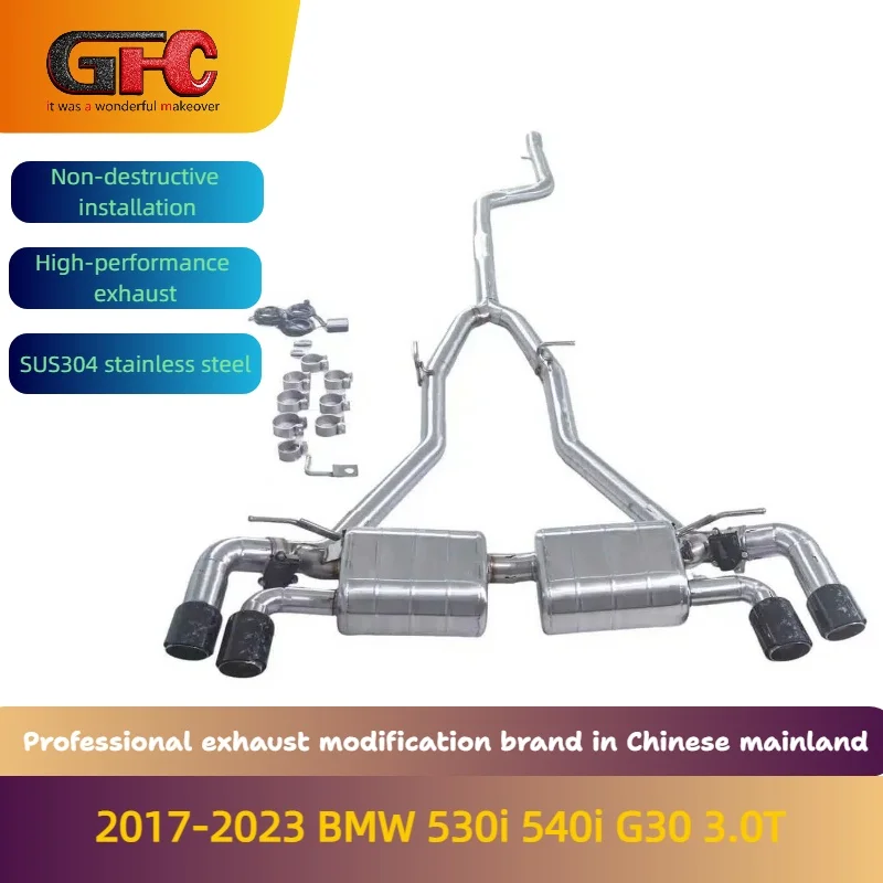 

Бренд GFC для BMW 530i 540i G30 3.0T Высокопроизводительная выхлопная система с регулируемым клапаном Catback 2017-2023 годов с глушителем и наконечниками