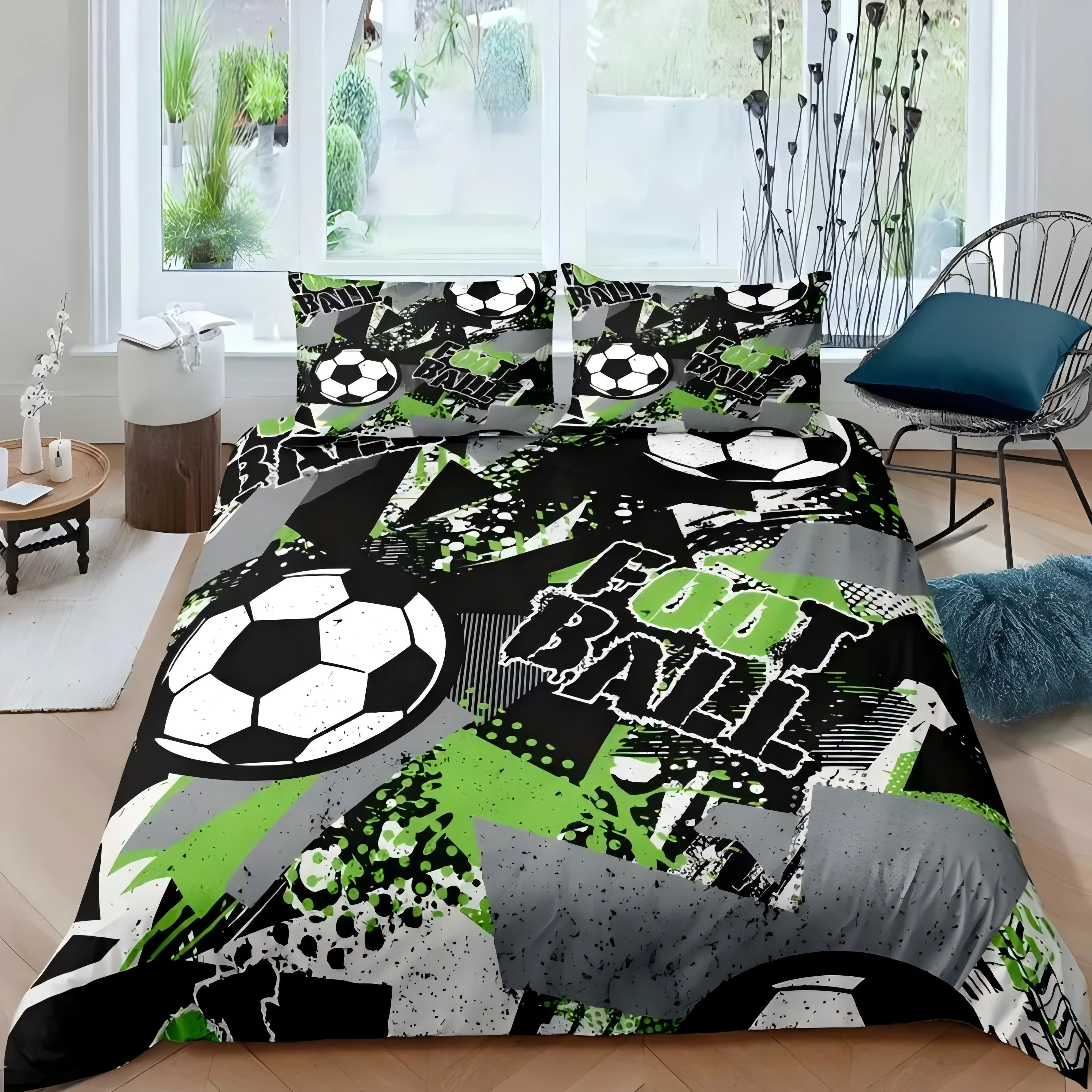 Fashion Sports Football 3d Print Bedding Set For Boys Men Bedroom Decorative Bedspread Home Soft Comfortable Duvet Cover Sets