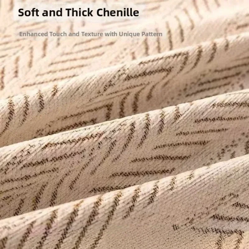 Luxury Sofa Cover Chenille Sofa Protector Slipcover Non-Slip All-Season Couch Bed Blanket Thickened Dust Prevention Slipcover