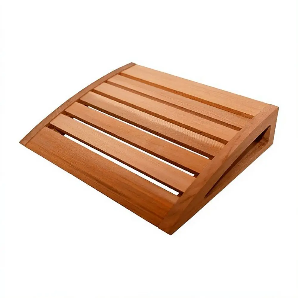 Natural Wood Sauna Back Support Wave Shaped Steam Room Rest Backrest Durable Ergonomic Accessory For Sauna Relaxation