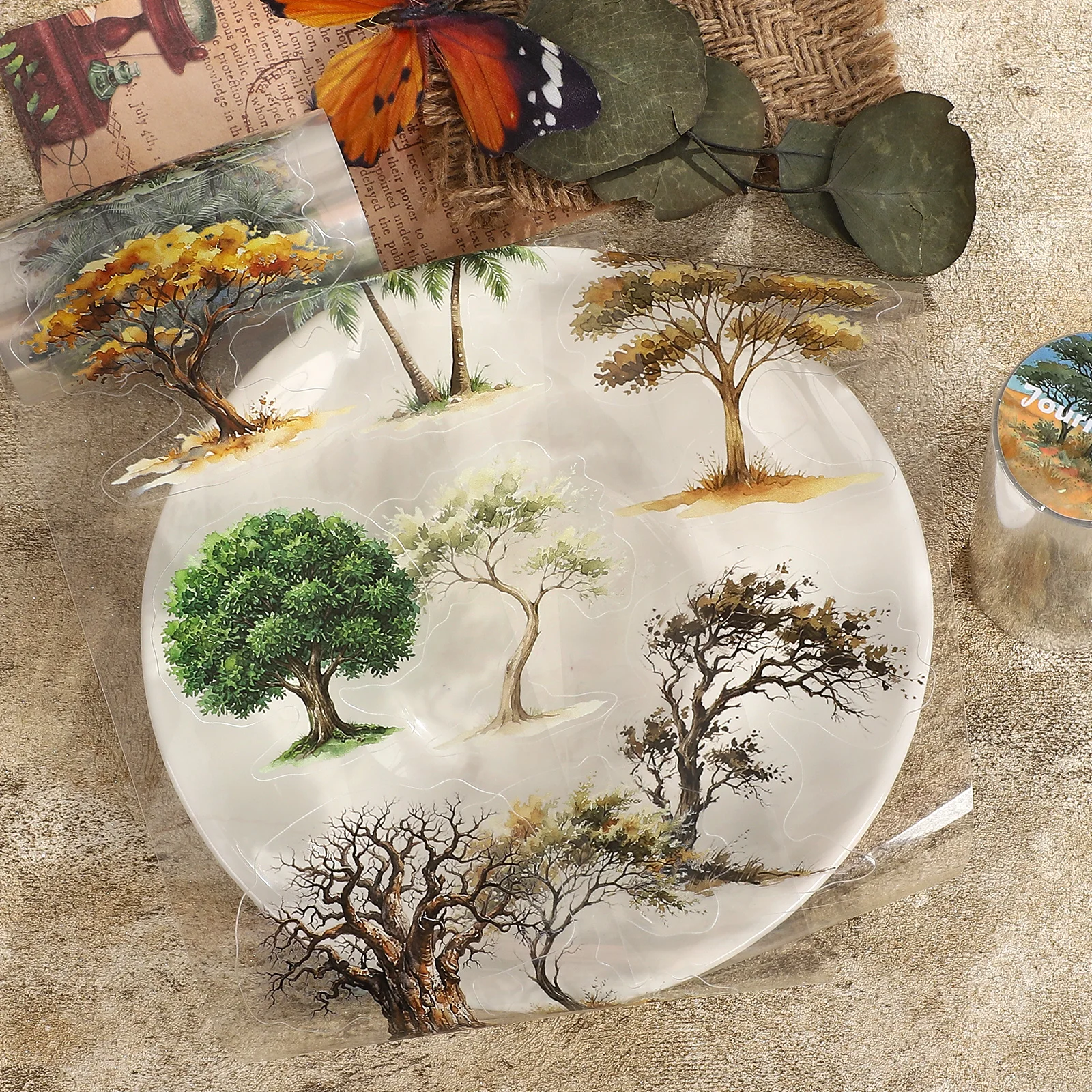 fita-pet-vintage-de-paisagem-com-Arvores-80mm-222cm-material-criativo-para-diario-colagem-e-scrapbooking