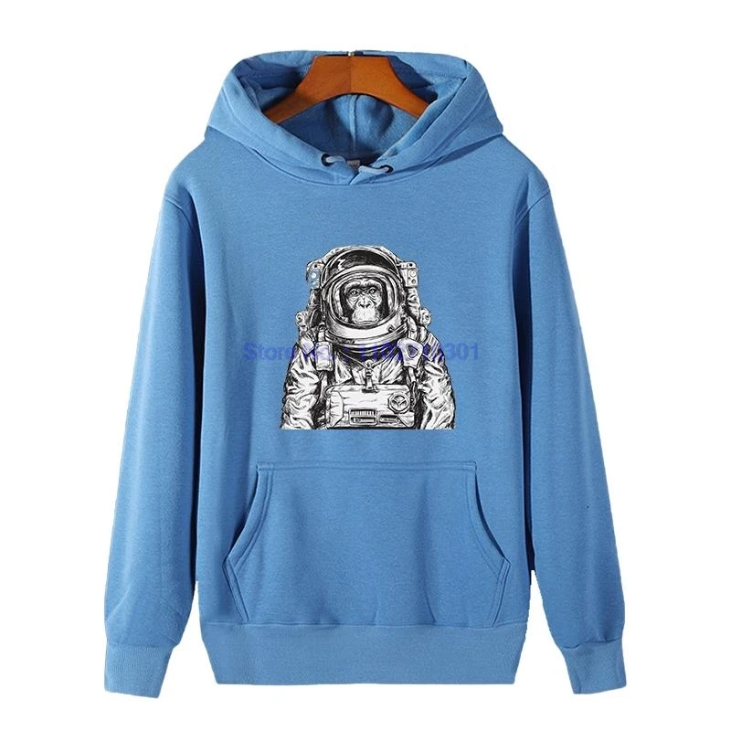 Space Orangutan Fashion Unisex  Graphic Hooded Sweatshirts Winter Thick Sweater Hoodie Fleece Essentials Hoodie Men's Sportswear