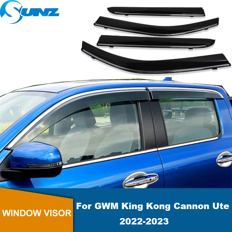 

Side Window Deflector For Great Wall GWM King Kong Cannon Ute 2022 2023 Sun Rain Visors Weathershields Window Visor Rain Guard