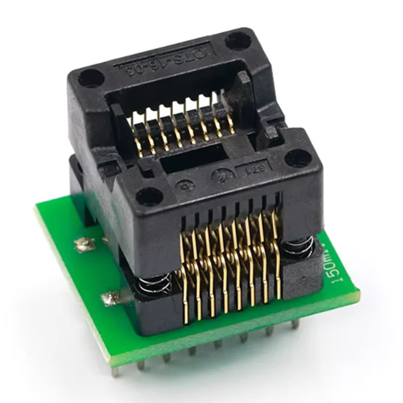 1pcs-5pcs Narrow Programming Socket  SOP16 TO DIP16  OTS-16-1.27-03 2.54MM Pitch Adapter Conversion Socket Programmer Socket
