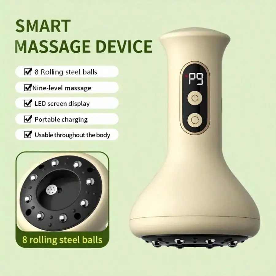 Electric Massager With Intelligent Suction Massage, 3 Modes, 9 Temperature Settings, And 8 Magnetic Balls. Suitable For Arms, Back, And Legs. A Must-Have For Office Workers Who Sit For Long Periods And Seniors At Home