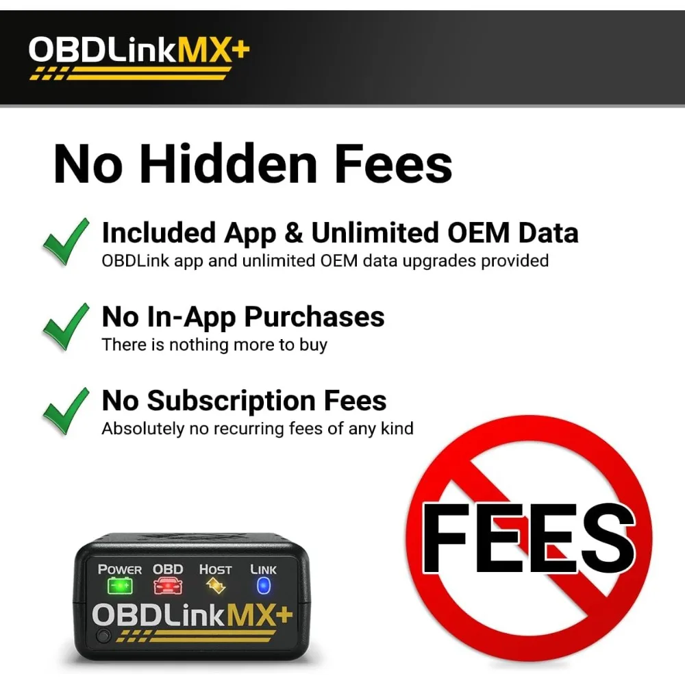 Scanner Bluetooth MX+ OBD2 per iPhone, Android e Windows