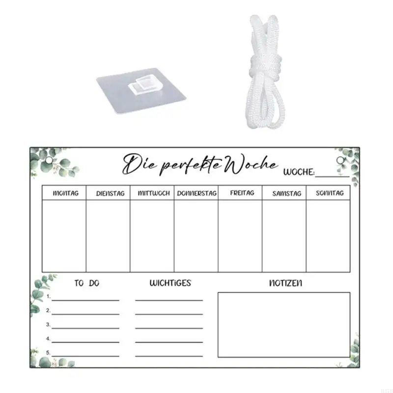 لوحة مذكرات أسبوعية مثبتة على الحائط من الأكريليك الشفاف قابلة للمسح H37B للتخطيط