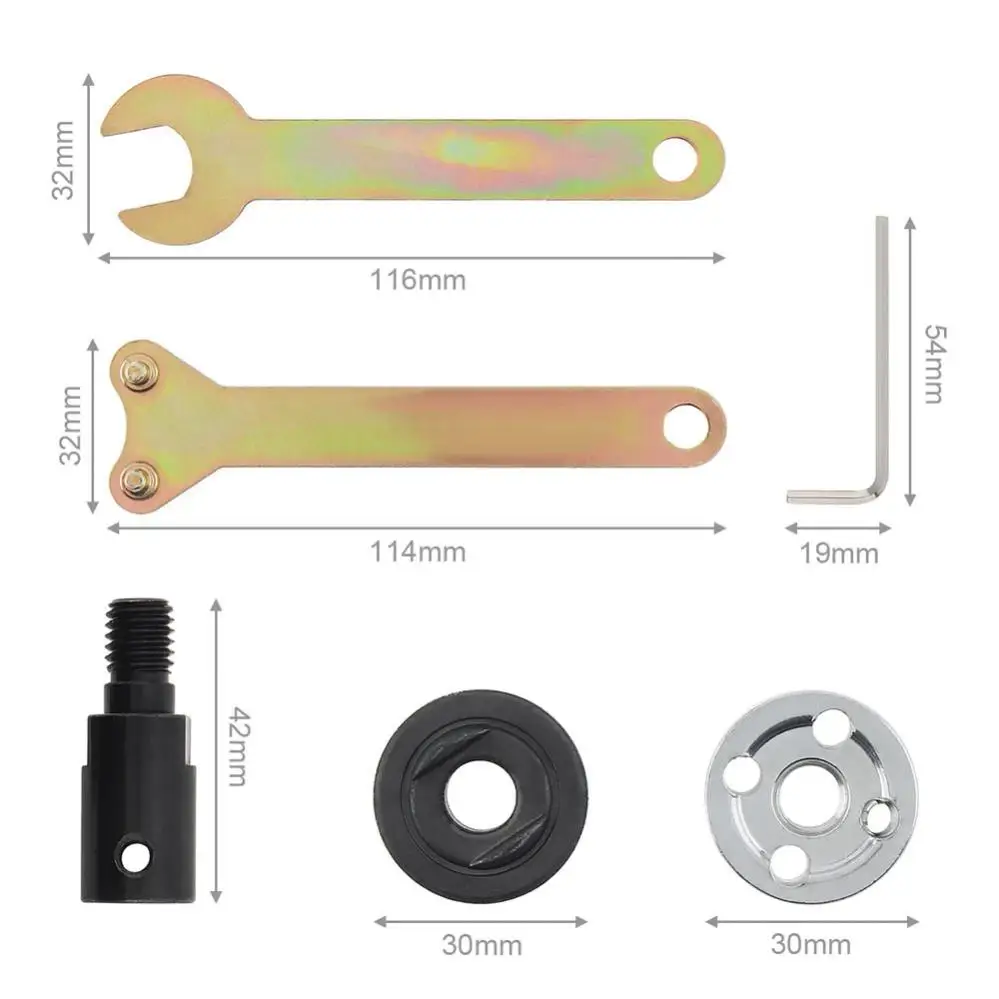 M10 Saw Blade Adapter Set Saw Blade Connecting Rod 5 6 8 10 12 14mm Drill Spindle Chuck Adapter Grinding Polishing Motor Shaft