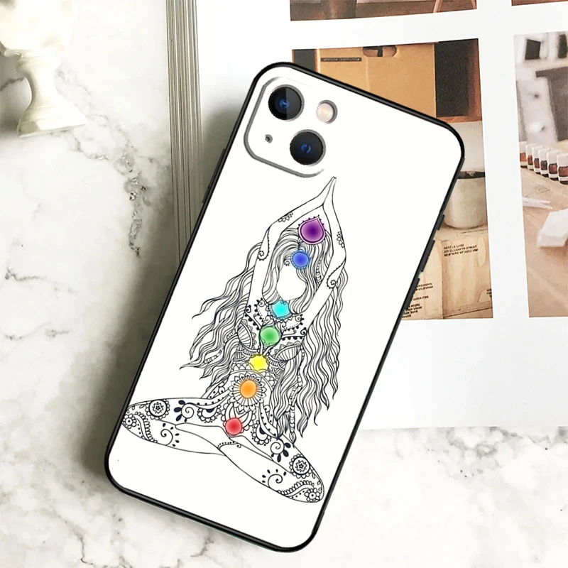 Mandala Chakra Yoga Phone Case For iPhone 15 16 Pro Max 11 12 13 14 Pro Max 7 8 Plus X XS XR 12 13 Mini Cover