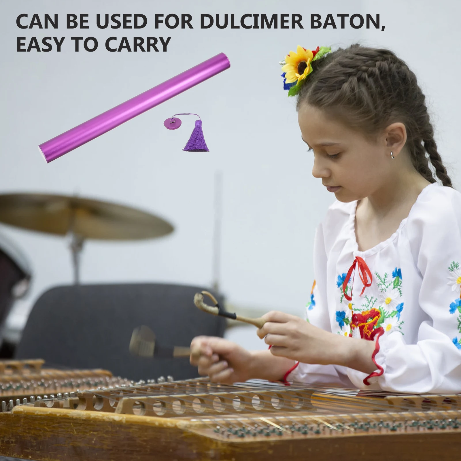 

Aluminum Alloy Dulcimer Case Portable Storage Tube for Yangqin Instrument Parts Safe Metal Sleeve Practice Play