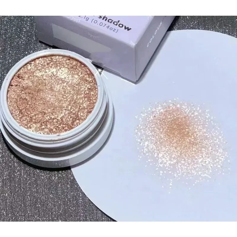 Paleta de sombras de ojos de diamante brillante, resaltador monocromático con textura de patata nacarada, ilumina los ojos brillantes, herramientas cosméticas de maquillaje