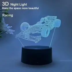 1pc  Dinosaur 3D Night Light, 3D Optical Illusion Lamp With Touch, 7-Color Changing Ambient Light For Bedroom