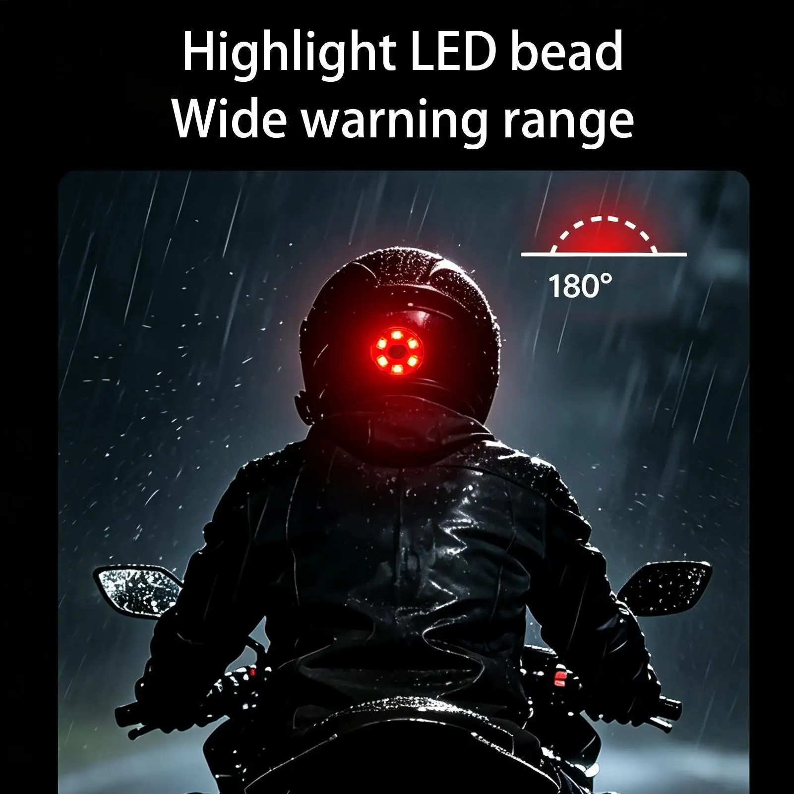 Bicycle Helmet Led Light Rechargeable Riding Lamp Waterproof Bike Helmet Tail Light with 4 Modes for Night Riding Cycling Safety