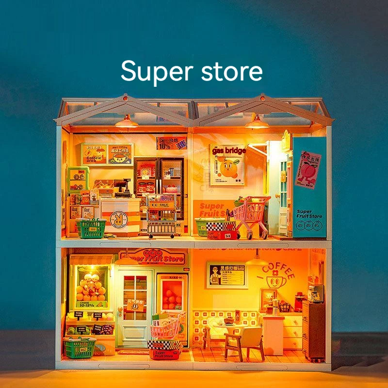 Novo 3D Mini Doll House Modelo Realista Brinquedo DIY Montagem Doll House Puzzle Modelo Handmade Building Block Toy Presente de Aniversário das Crianças