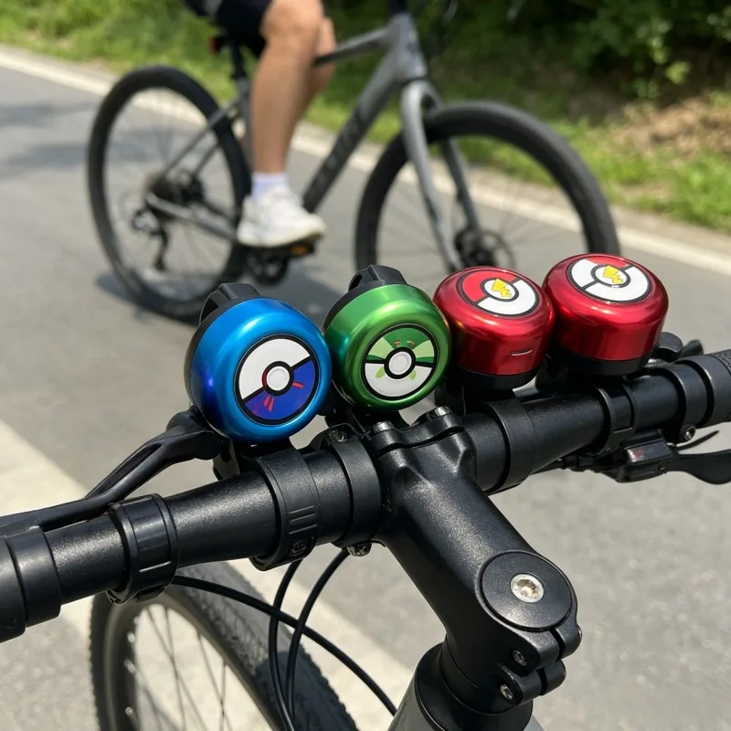 Cute Pokemon Pokeball Bike Bell, 5x5cm Metal Bicycle Bell, Loud Safety Horn for Kids Adults Cycling Accessory Gift view 5