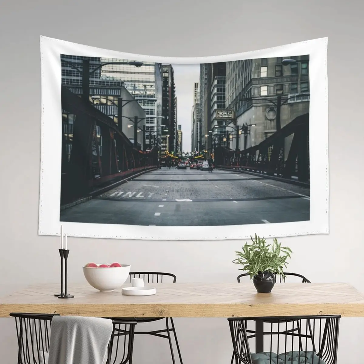 

Chicagos street view Tapestry Decoration Wall Decoration For Bedroom Things To The Room Tapestry