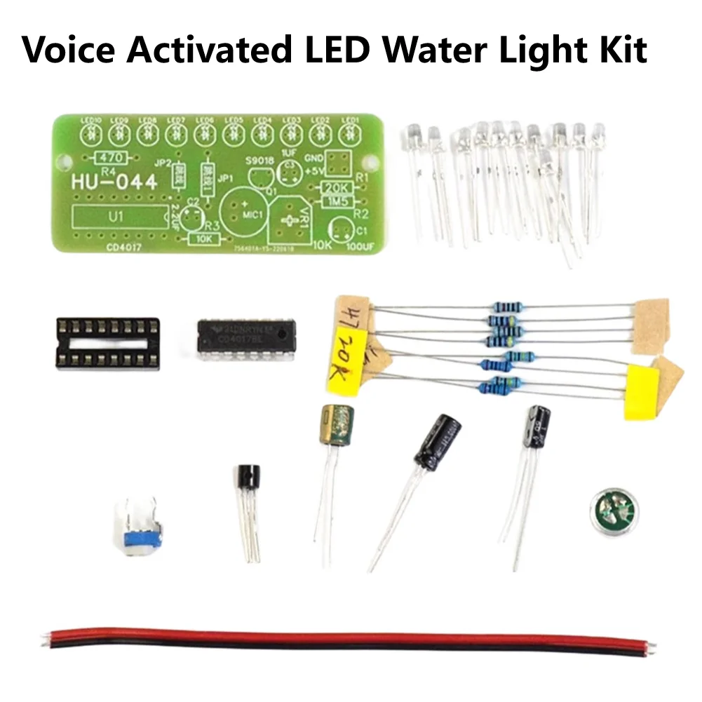 1 Set Voice Activated LED Water Light Kits CD4017 Lantern Control Fun Electronic Production Teaching Training Modules Diy Kits