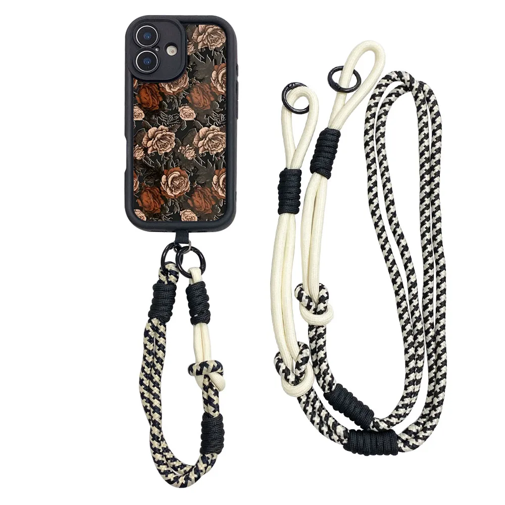 2025Lanyard CaseForXiaomiPoco X6 X7 F6 M6 F7 M7 F5 X5 X3 M3 Pro C55 C51 C65 C75 C71 الأزهار المعصم سلسلة Crossbody الحبل غطاء الهاتف #2