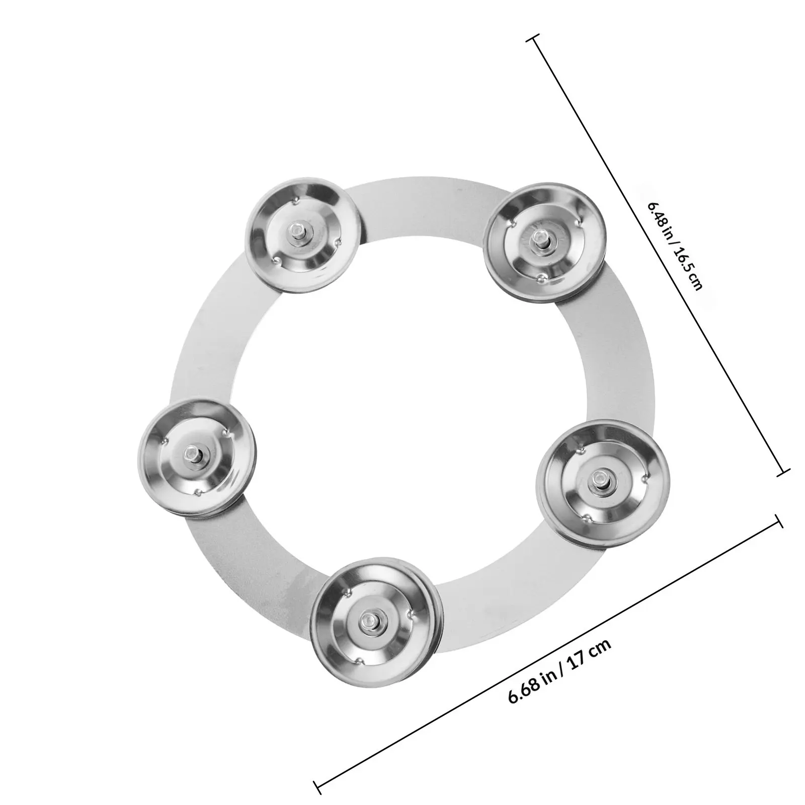 Drum Cymbal Attachment Hi Hat Tambourine Ring Versatile Metal Cymbal for Drum Set Jazz Rock Percussion Practice Performance