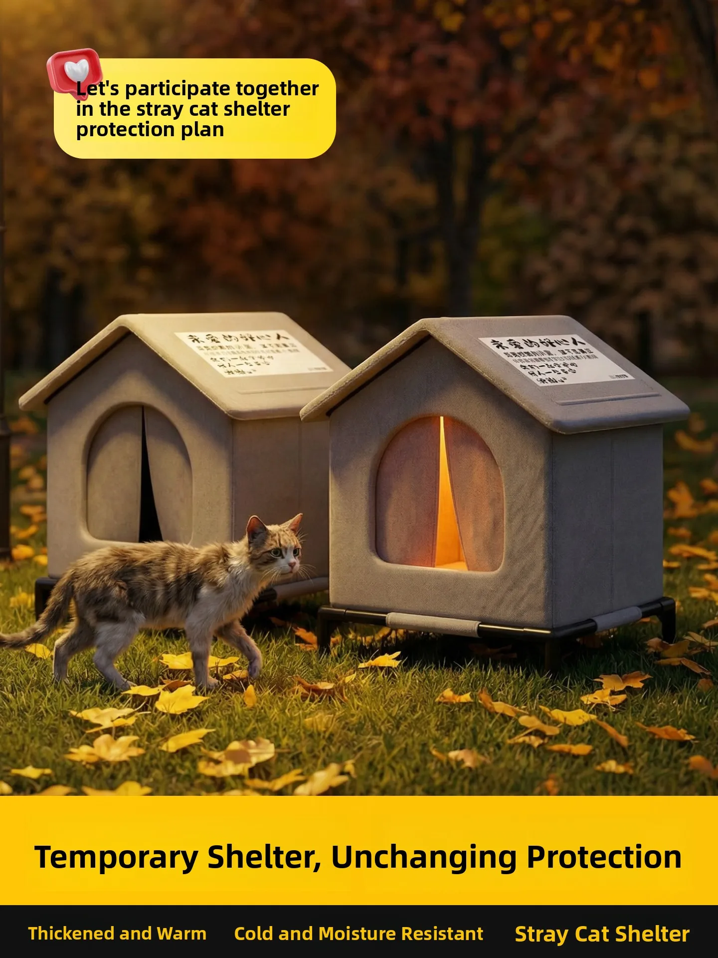 

Outdoor Thiened elter House for Stray s Winter Proof Rain Proof Closed Sle Warmth Providing House Pet Supplies