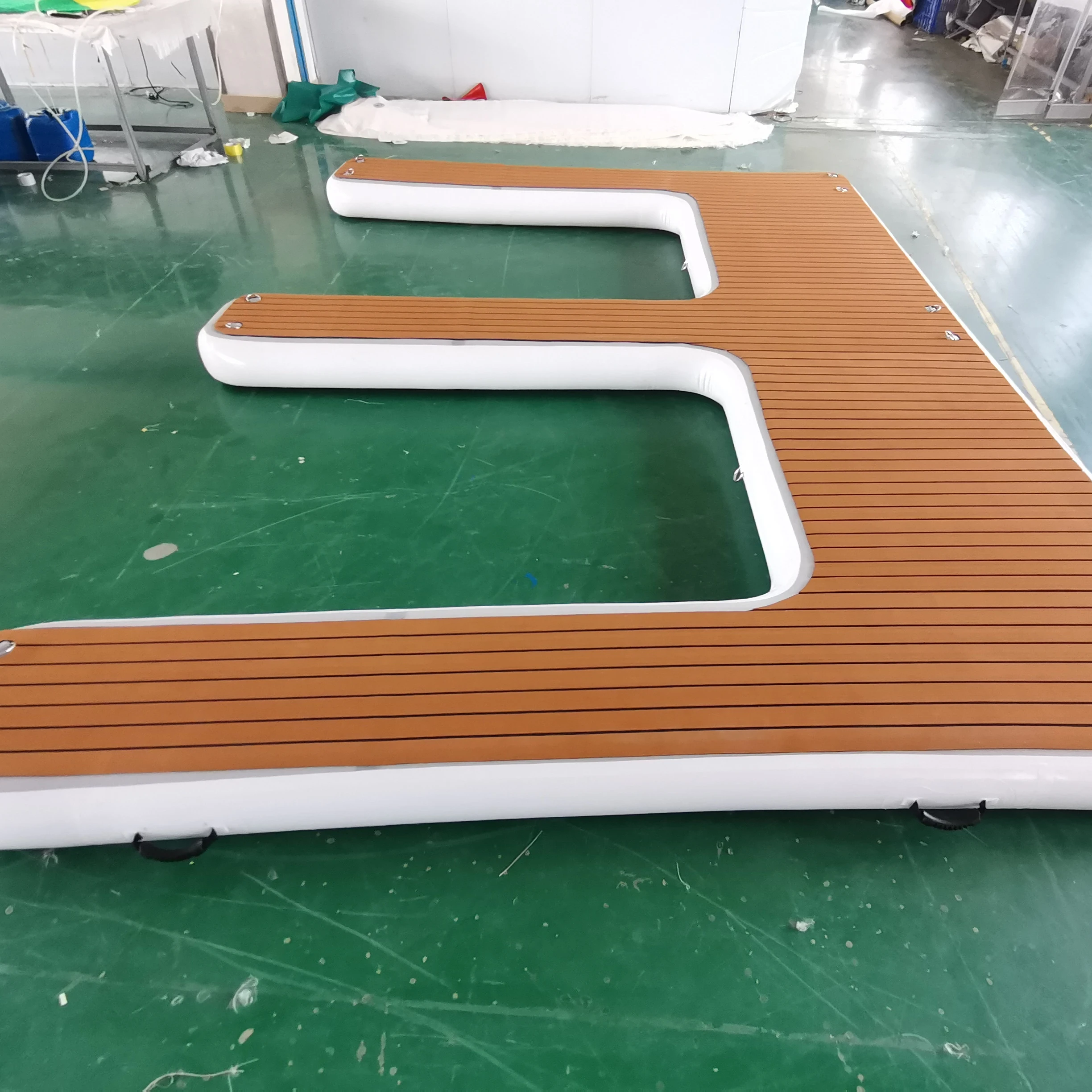 

Inflatable Jet Ski U Dock Raft Dock Inflatable Platform with Electric Air Pump for Pool Beach Ocean Lake