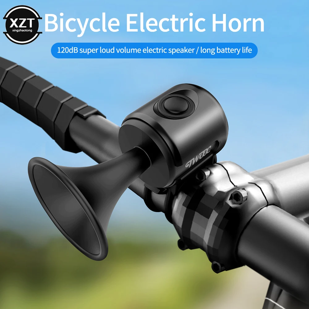 120db Electric Bicycle Horn Loud Bike Bell With Warning Sound Bike Horns With Warning Sound And Battery For Kids Scooters Bikes