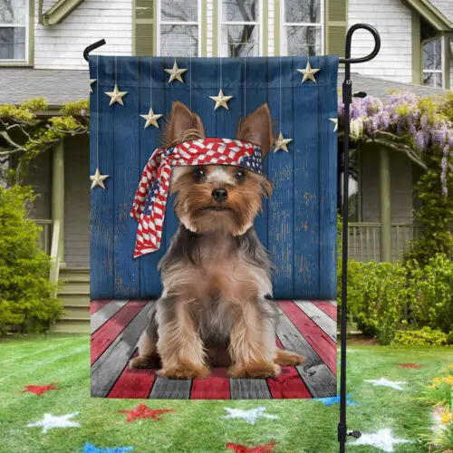 Yorkshire Terrier Dog Patriot Flag Garden Flag - House Flag AAL HHM WZZ yyi