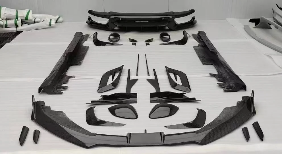 For   Portofino M Style Dry Carbon Fiber Kit - No Drill Installation Exterior Upgrade Parts