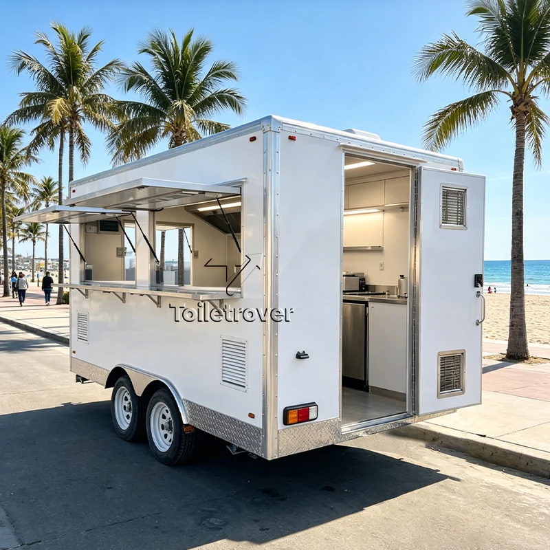 Cheap Food Truck Supplies Fruits Salad Smoothie Food Trailer Ice Cream Fully Loaded Food Trucks for Sale USA