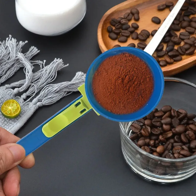1/2pc Durable PP Material Mess-Free Protein Powder Scoop - Sliding Funnel for Milk & Supplements Kitchen Gadget for All Occasion