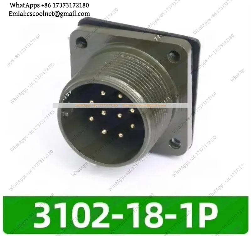 2PCS MS3106A18-1S MS3102A18-1P Waterproof Aviation Plug Socket Connector 10 Pin Male Female Circular Metal Interface