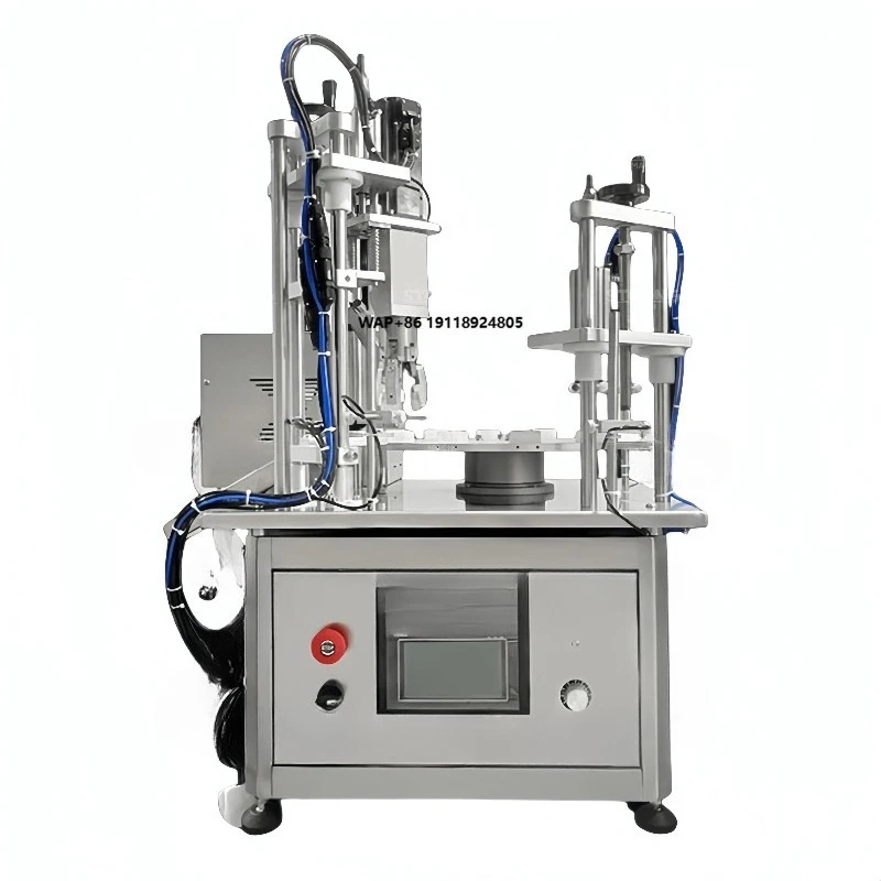 Automatic Desktop Monoblock Filling Capping Machine for Perfume Roll-On Bottles PLC Components for Glass Vial Packaging Tea