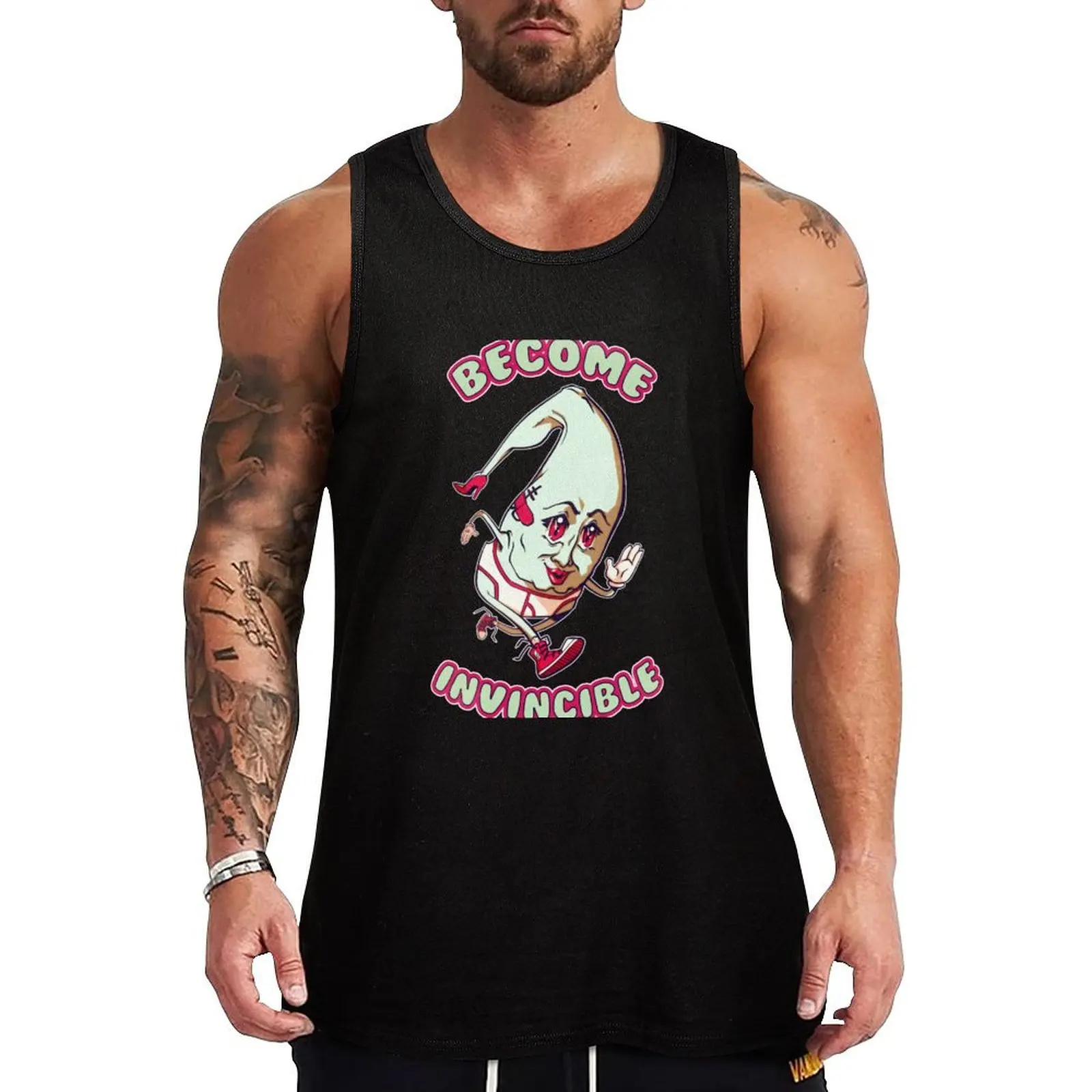 

Become Invincible Tank Top sleeveless t-shirts for men anime Men's clothing gym for men