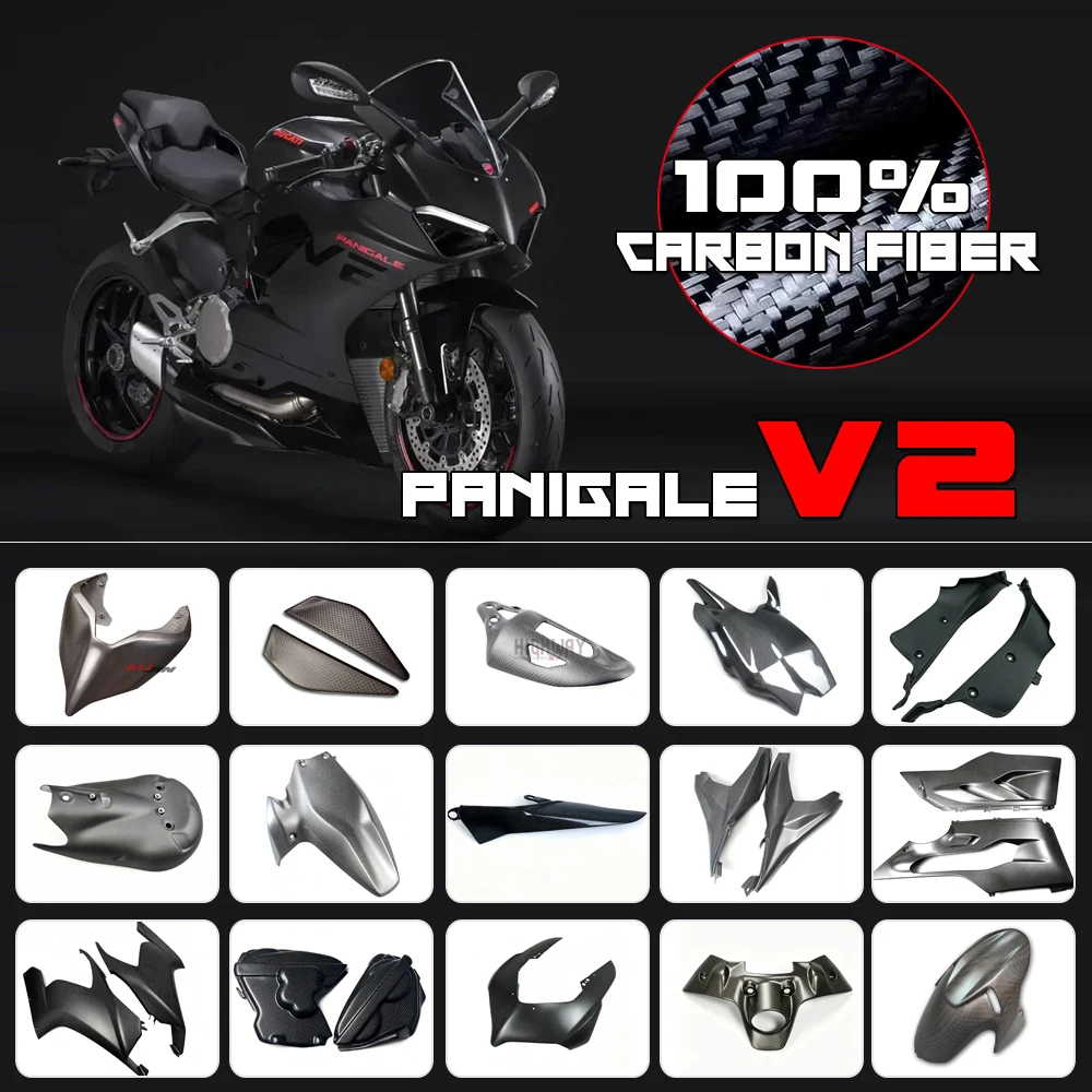 Motorcycle Real Dry Carbon Fiber Fairing For DUCATI PANIGALE V2 2020-2024 Bodywork Fairings Cowling Fender Front Rear Side Cover