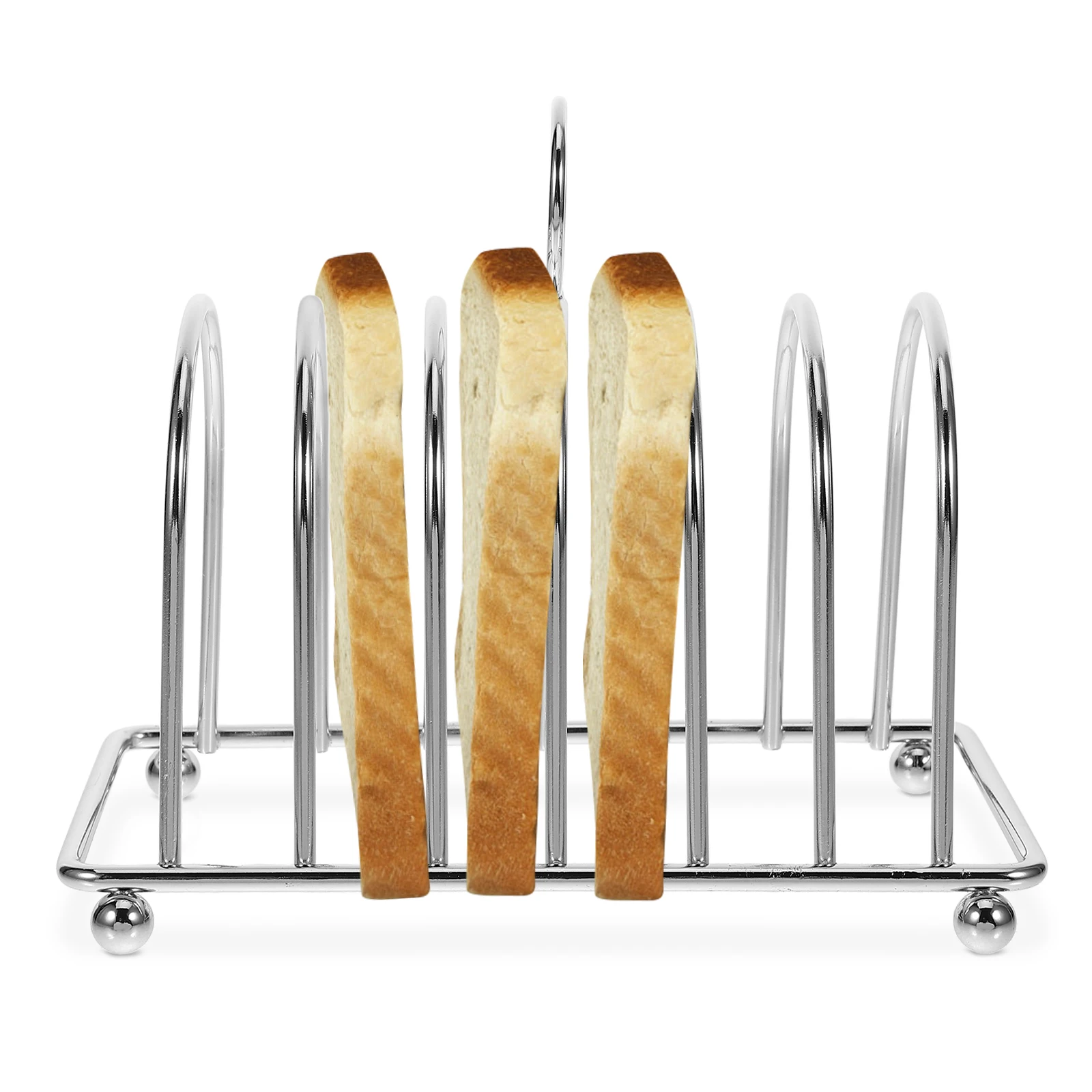 

Bread Rack Metal Toast Holder Countertop Kitchen Organizer Reusable Bread Storage Rack Household Daily Use Desktop Toast Stand
