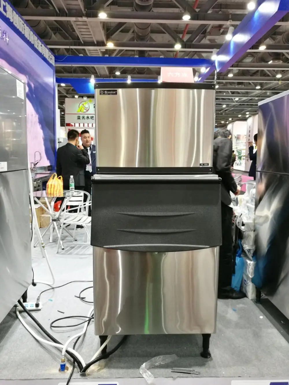 بار استخدام آلة صنع الثلج ثلاجة صانع مكعبات الثلج 500 كجم/24 ساعة #3