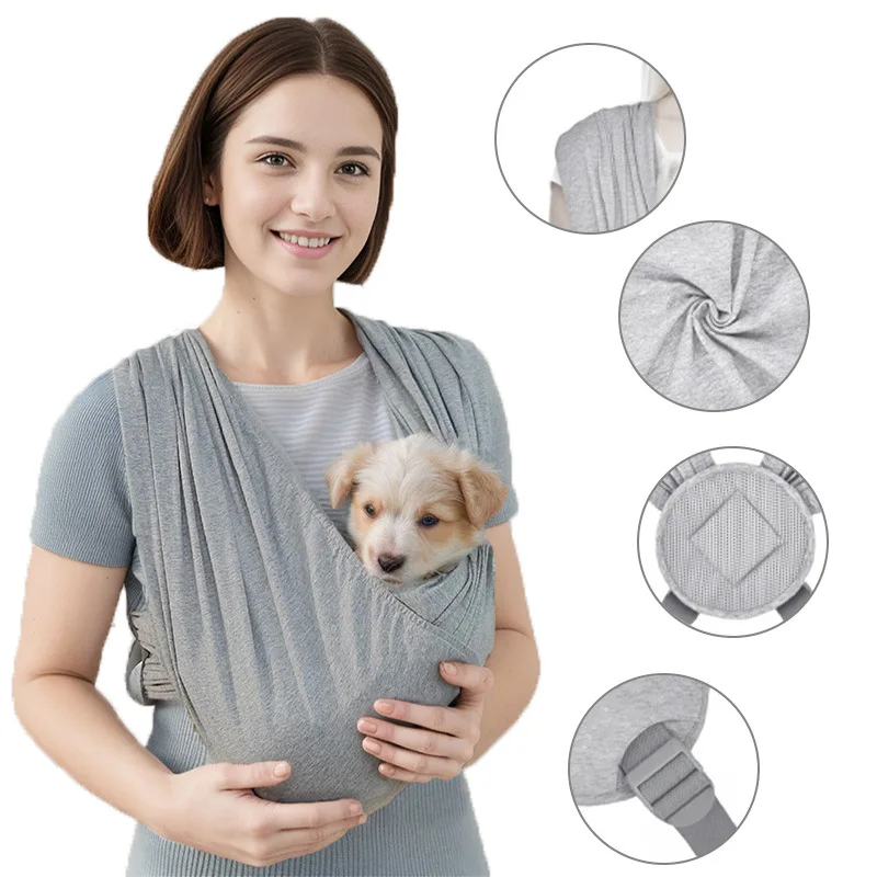 Bolso de hombro para perro, bandolera de viaje al aire libre, portátil, de algodón, cómodo, para gato y cachorro, suministros de transporte para